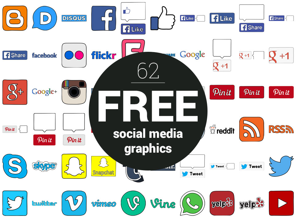 62 Free Social Media Icons, Logos, Graphics