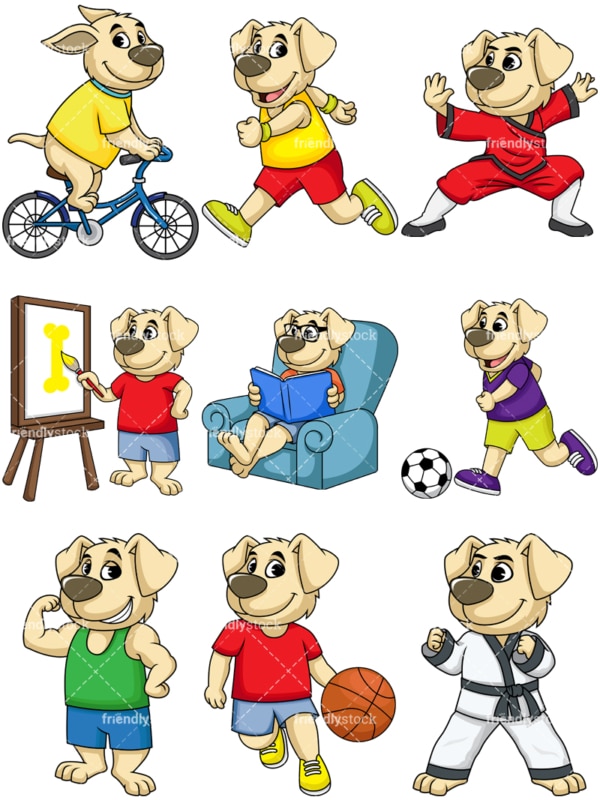 Cute dog character. PNG - JPG and vector EPS file formats (infinitely scalable). Image isolated on transparent background.