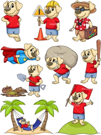 Dog mascot collection. PNG - JPG and vector EPS file formats (infinitely scalable). Image isolated on transparent background.