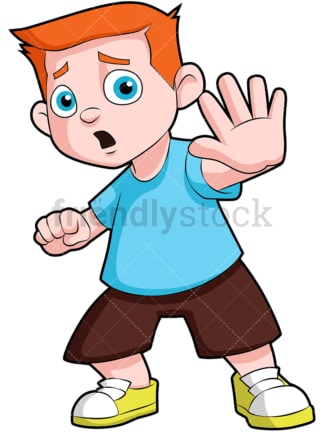 Frightened kid. PNG - JPG and vector EPS (infinitely scalable). Image isolated on transparent background.
