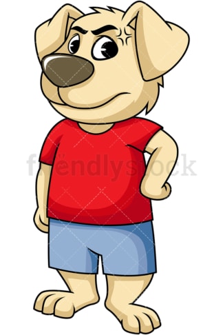Angry dog cartoon character. PNG - JPG and vector EPS (infinitely scalable). Image isolated on transparent background.