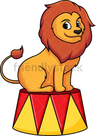 Circus lion. PNG - JPG and vector EPS (infinitely scalable). Image isolated on transparent background.