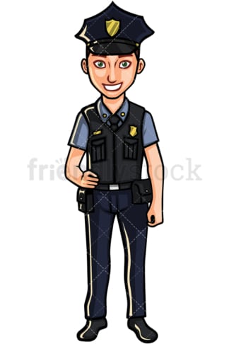 US policeman. PNG - JPG and vector EPS file formats (infinitely scalable). Image isolated on transparent background.