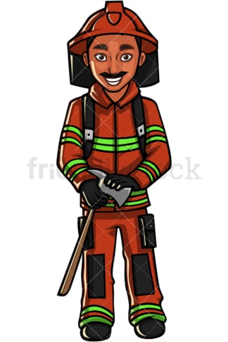 Indian firefighter. PNG - JPG and vector EPS file formats (infinitely scalable). Image isolated on transparent background.