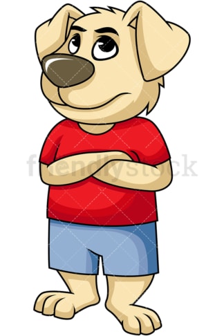 Dog mascot rolling eyes. PNG - JPG and vector EPS (infinitely scalable). Image isolated on transparent background.