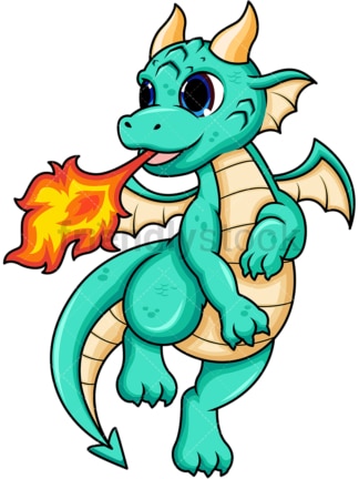 Cute Dragons Cartoon Vector Clipart - Friendlystock