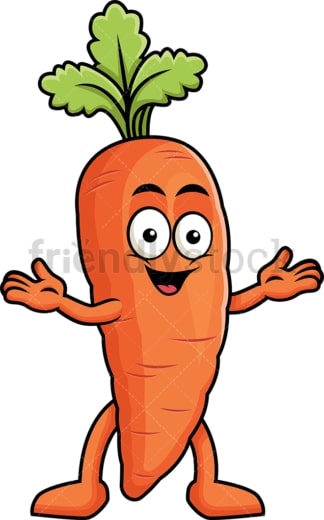 Happy carrot character. PNG - JPG and vector EPS (infinitely scalable). Image isolated on transparent background.