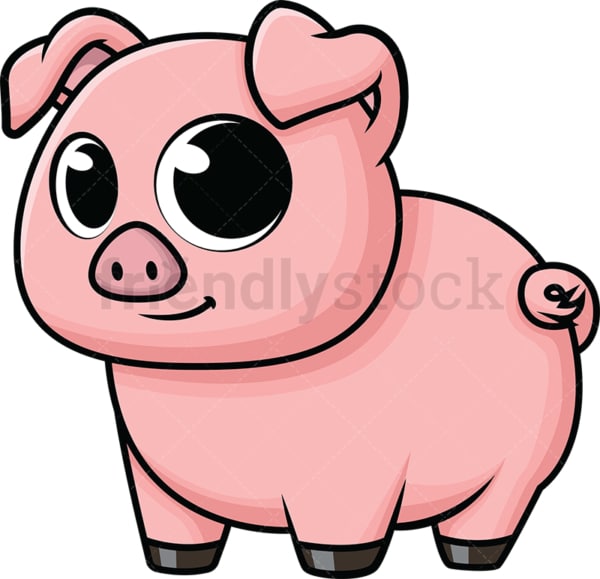 Adorable baby pig. PNG - JPG and vector EPS (infinitely scalable). Image isolated on transparent background.