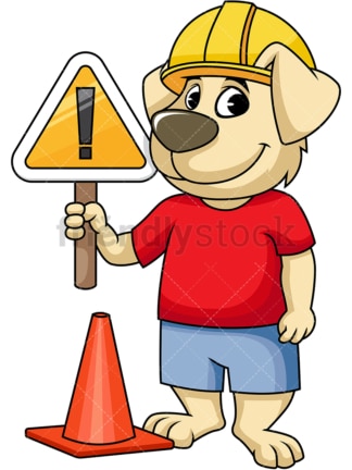 Dog engineer under construction. PNG - JPG and vector EPS (infinitely scalable). Image isolated on transparent background.