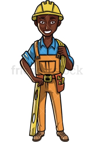 African American architect. PNG - JPG and vector EPS file formats (infinitely scalable). Image isolated on transparent background.