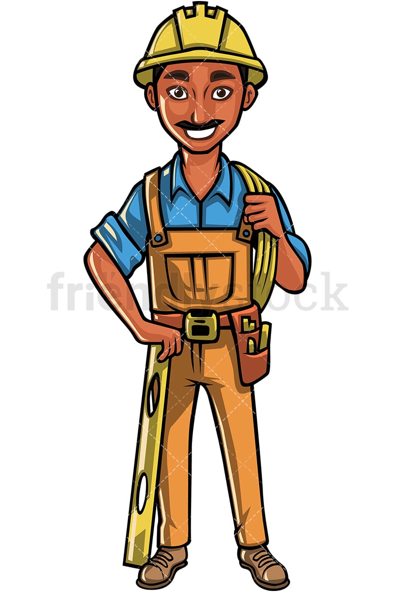 Indian Construction Worker Cartoon Vector Clipart ...