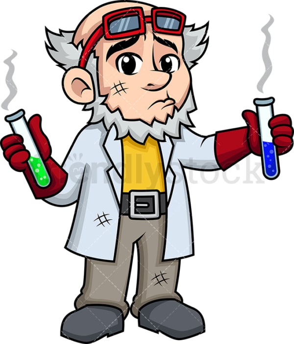 Crazy scientist explosion. PNG - JPG and vector EPS (infinitely scalable). Image isolated on transparent background.