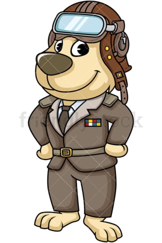 Dog character pilot. PNG - JPG and vector EPS (infinitely scalable). Image isolated on transparent background.
