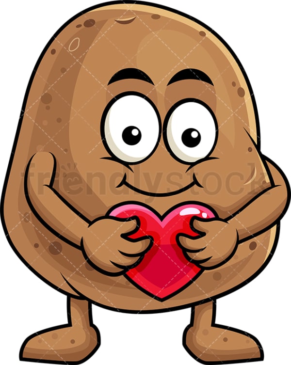 Happy Potato Character Cartoon Vector Clipart Friendlystock 0580