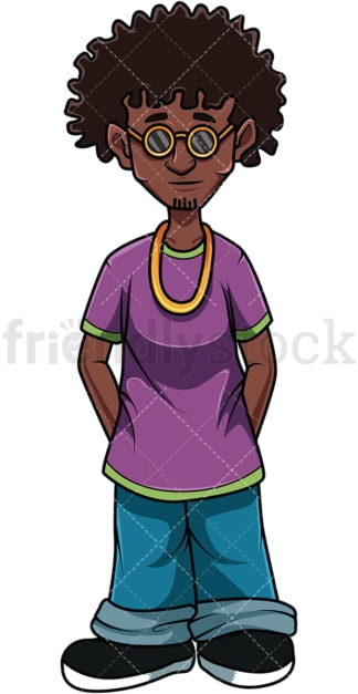 Black man dressed in swag style. PNG - JPG and vector EPS (infinitely scalable). Image isolated on transparent background.