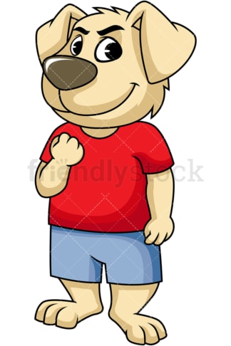 Confident dog cartoon character. PNG - JPG and vector EPS (infinitely scalable). Image isolated on transparent background.