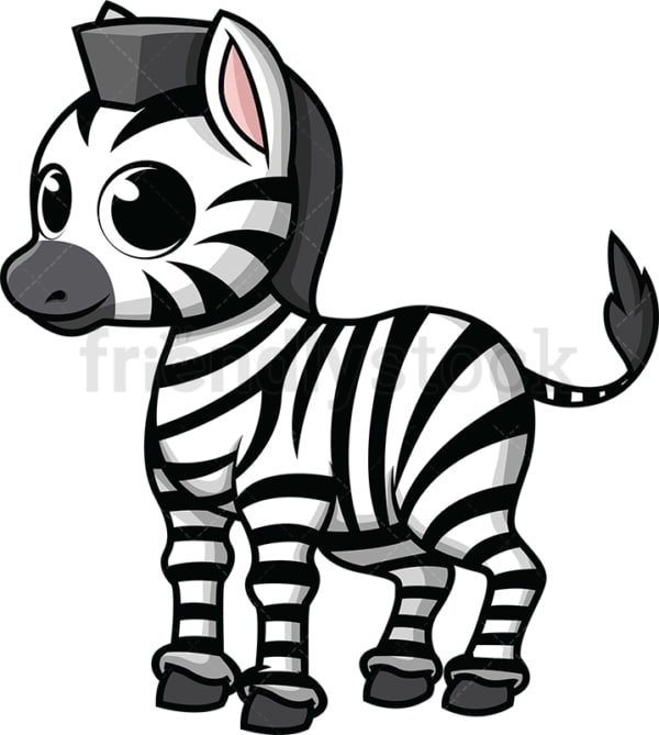 Download Cute Baby Zebra Cartoon Vector Clipart - FriendlyStock