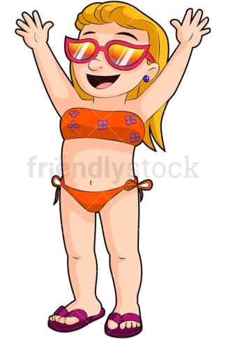 Little girl wearing sunglasses. PNG - JPG and vector EPS (infinitely scalable). Image isolated on transparent background.