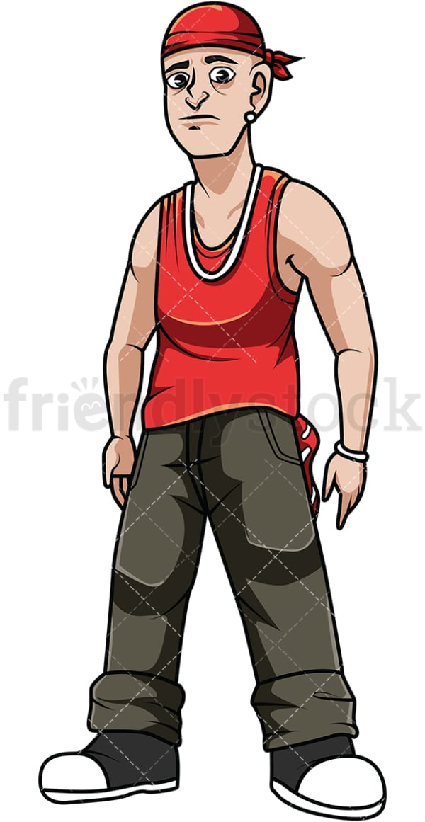 Guy from the hood. PNG - JPG and vector EPS (infinitely scalable). Image isolated on transparent background.