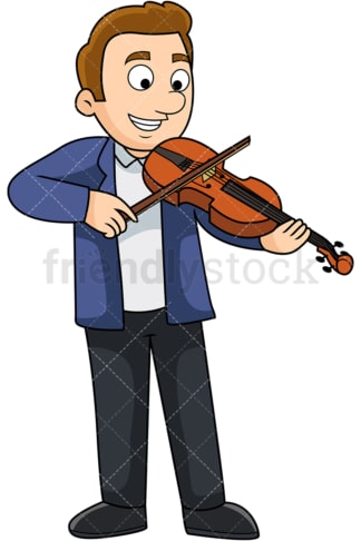 Man playing the violin. PNG - JPG and vector EPS file formats (infinitely scalable). Image isolated on transparent background.