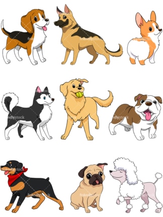 Dog collection no2. PNG - JPG and vector EPS file formats (infinitely scalable). Image isolated on transparent background.