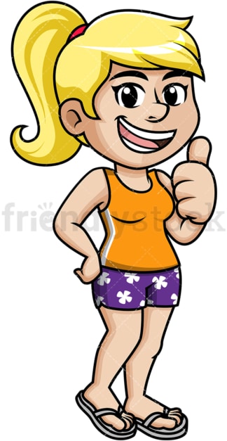 Smiling girl in swimwear. PNG - JPG and vector EPS (infinitely scalable).