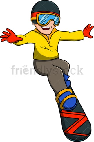 Gliding male snowboarder. PNG - JPG and vector EPS file formats (infinitely scalable). Image isolated on transparent background.