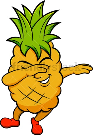 Pineapple doing the dab. PNG - JPG and vector EPS (infinitely scalable). Image isolated on transparent background.