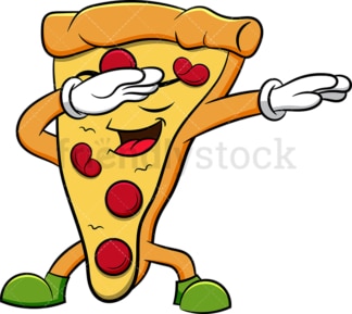 Pizza slice doing the dab. PNG - JPG and vector EPS (infinitely scalable). Image isolated on transparent background.
