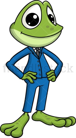 Business frog in suit. Transparent PNG