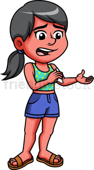 Girl with red skin from sunburn applying sunblock. PNG - JPG and vector EPS file formats.