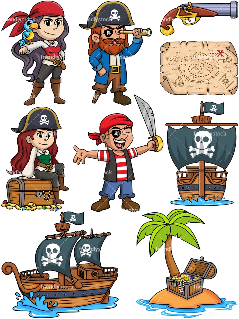 Download Pirates Clipart Collection In Vector Format - FriendlyStock