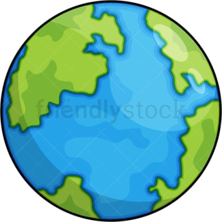 Planet earth cartoon. PNG - JPG and vector EPS (infinitely scalable).
