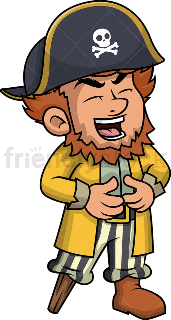 Laughing pirate. PNG - JPG and vector EPS (infinitely scalable). Image isolated on transparent background.