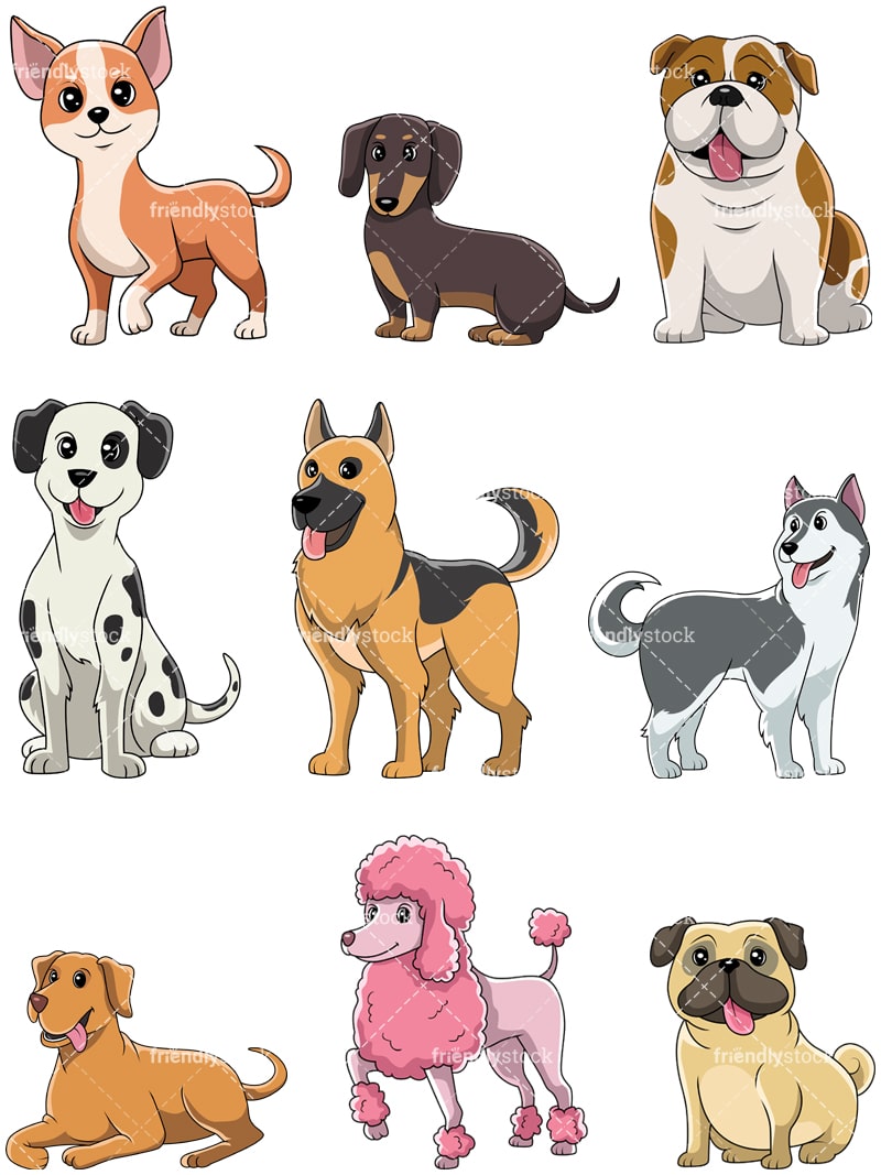 Download Dog Collection No3 Cartoon Vector Clipart - FriendlyStock