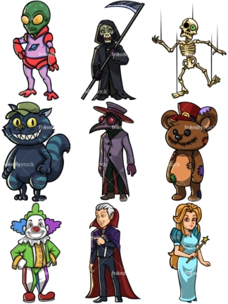 Halloween characters. PNG - JPG and vector EPS file formats (infinitely scalable).