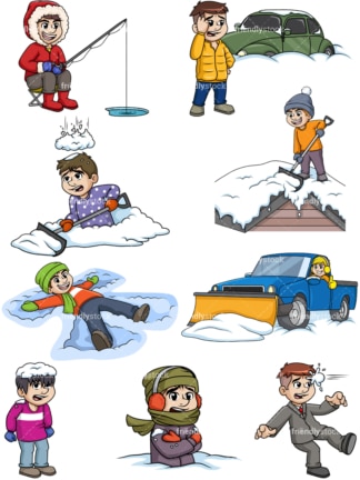 Men in the winter. PNG - JPG and vector EPS file formats (infinitely scalable).