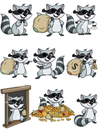 Raccoon bandit. PNG - JPG and vector EPS file formats (infinitely scalable).