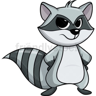 Angry raccoon cartoon. PNG - JPG and vector EPS (infinitely scalable).