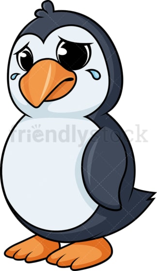 Crying penguin cartoon. PNG - JPG and vector EPS (infinitely scalable).