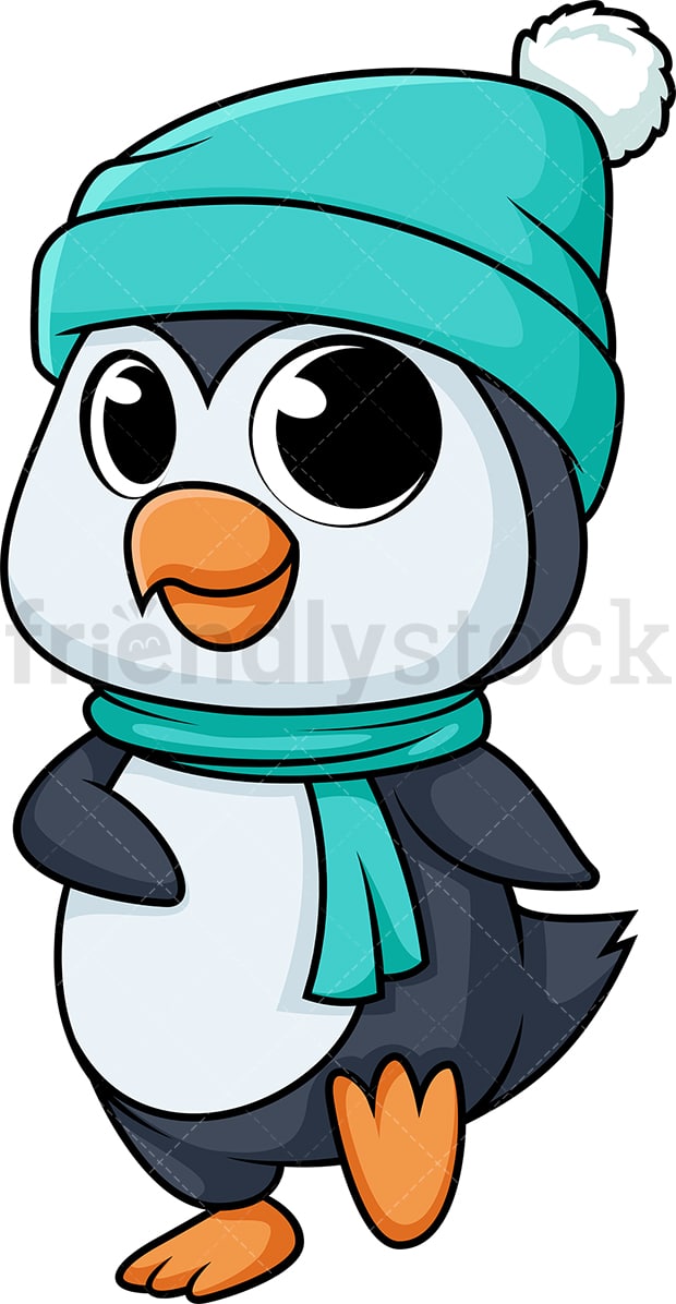 Cute Penguin In The Winter Cartoon Clipart Vector ...
 Cute Winter Penguin Wallpaper