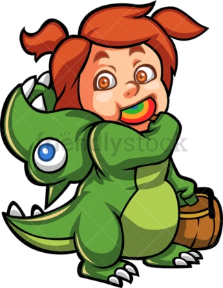 Little girl going trick or treating. PNG - JPG and vector EPS (infinitely scalable).