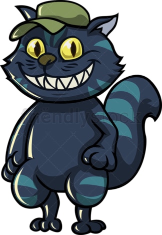 Scary cat cartoon character. PNG - JPG and vector EPS (infinitely scalable).