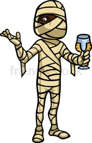 Black man in mummy halloween costume. PNG - JPG and vector EPS file formats (infinitely scalable).