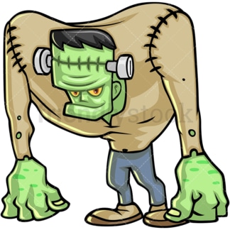 Frankenstein monster cartoon character. PNG - JPG and vector EPS (infinitely scalable).