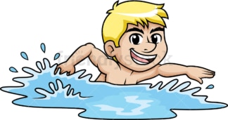 Man swimming in the sea. PNG - JPG and vector EPS file formats (infinitely scalable). Image isolated on transparent background.