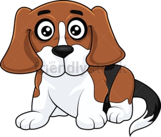 Cute beagle puppy laying down. PNG - JPG and vector EPS (infinitely scalable).