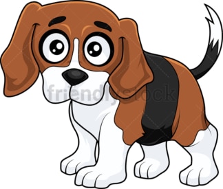 Cute beagle puppy with hazel eyes. PNG - JPG and vector EPS (infinitely scalable).