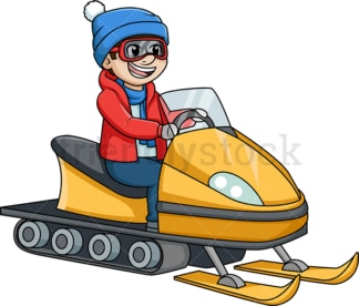 Man on a snowmobile. PNG - JPG and vector EPS (infinitely scalable).