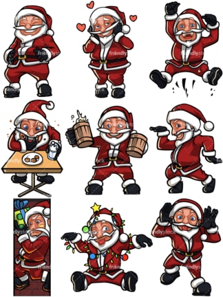 Silly santa claus. PNG - JPG and vector EPS file formats (infinitely scalable).